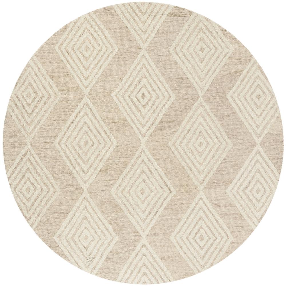 BLOSSOM, BEIGE / IVORY, 6' X 6' Round, Area Rug, BLM111B-6R. Picture 1