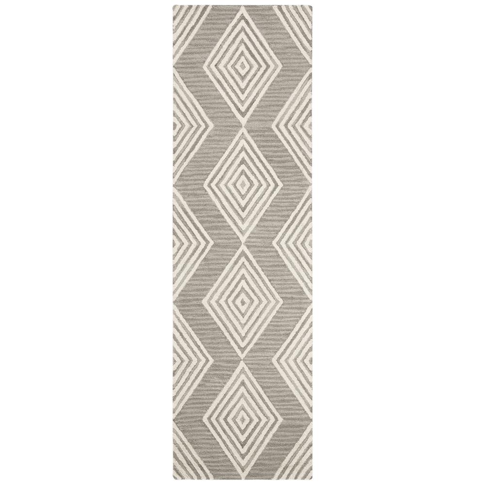 BLOSSOM, DARK GREY / IVORY, 2'-3" X 8', Area Rug. Picture 1