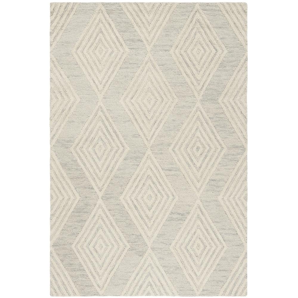 BLOSSOM, SILVER / IVORY, 4' X 6', Area Rug, BLM111G-4. Picture 1