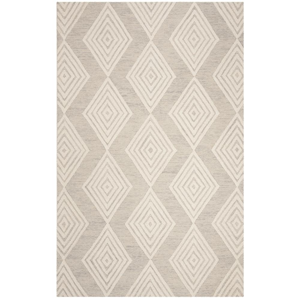 BLOSSOM, SILVER / IVORY, 5' X 8', Area Rug, BLM111G-5. Picture 1