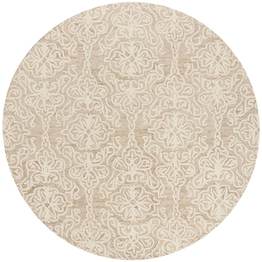 BLOSSOM, BEIGE / IVORY, 6' X 6' Round, Area Rug, BLM112B-6R. Picture 1