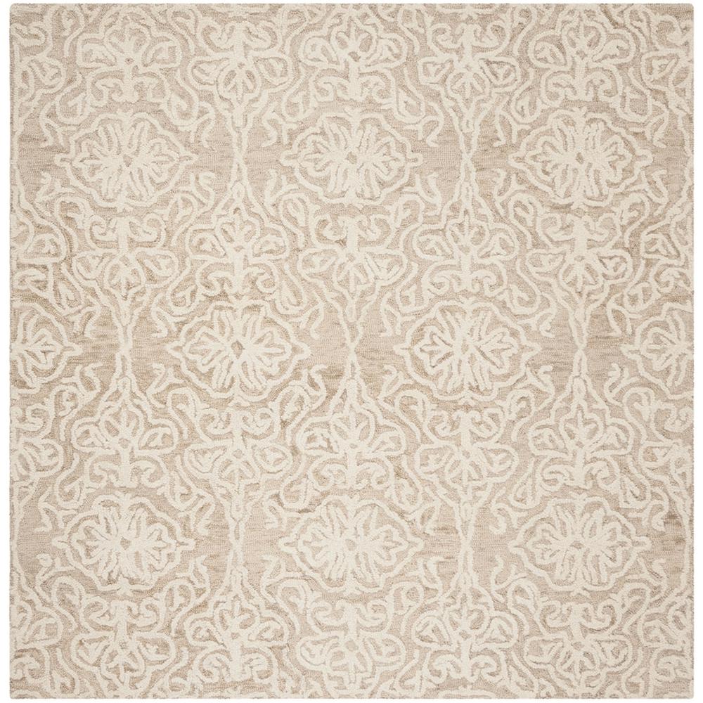 BLOSSOM, BEIGE / IVORY, 6' X 6' Square, Area Rug, BLM112B-6SQ. The main picture.