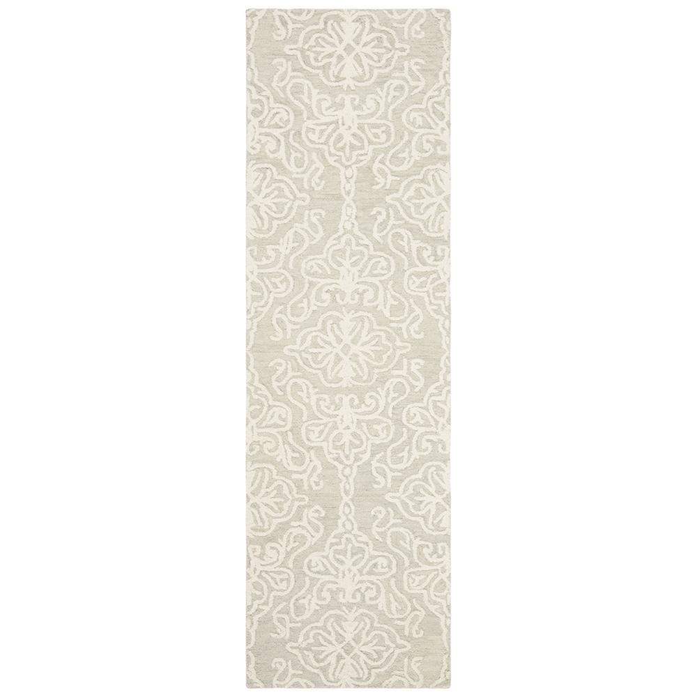 BLOSSOM, SILVER / IVORY, 2'-3" X 8', Area Rug, BLM112G-28. Picture 1