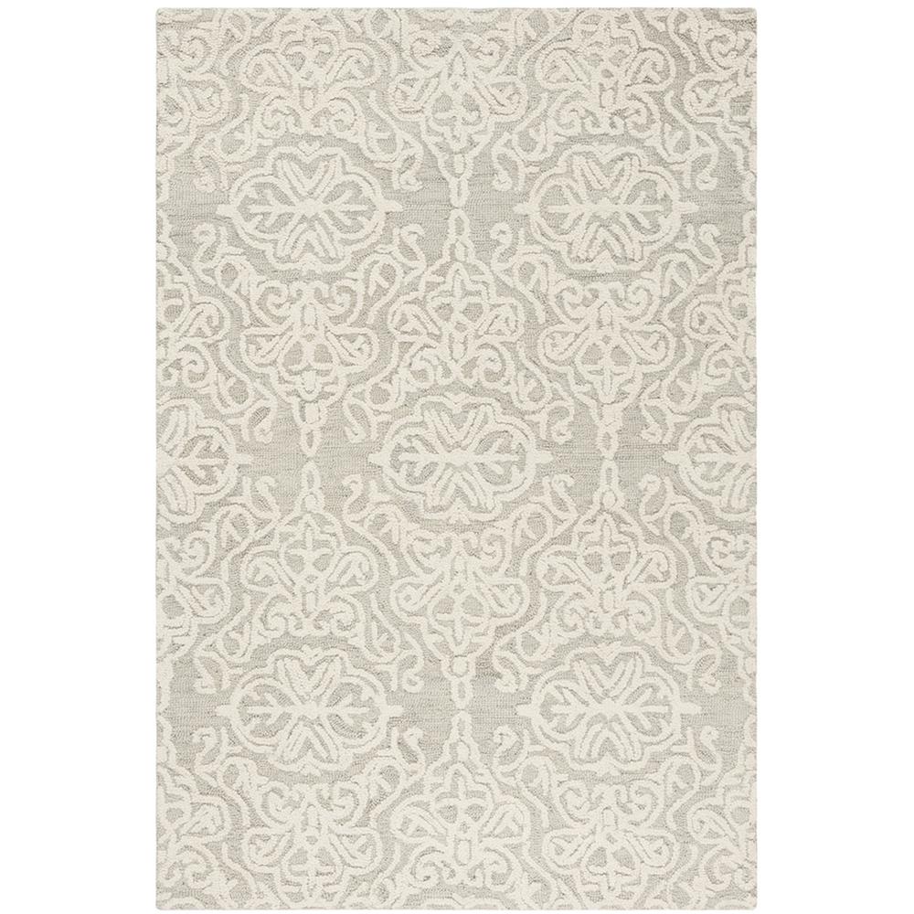 BLOSSOM, SILVER / IVORY, 4' X 6', Area Rug, BLM112G-4. Picture 1