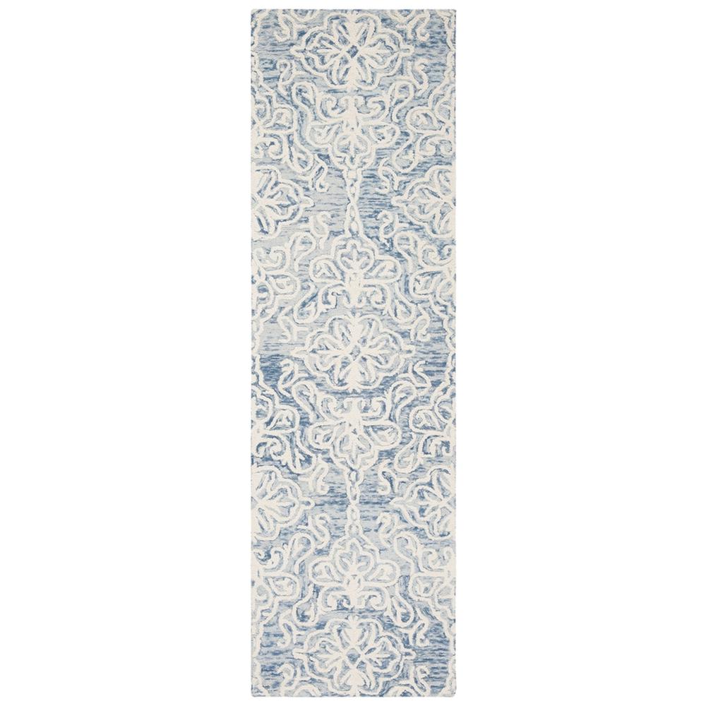 BLOSSOM, BLUE / IVORY, 2'-3" X 8', Area Rug, BLM112M-28. The main picture.
