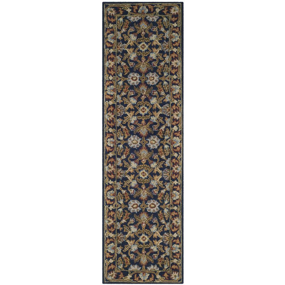BLOSSOM, NAVY, 2'-3" X 8', Area Rug. Picture 1