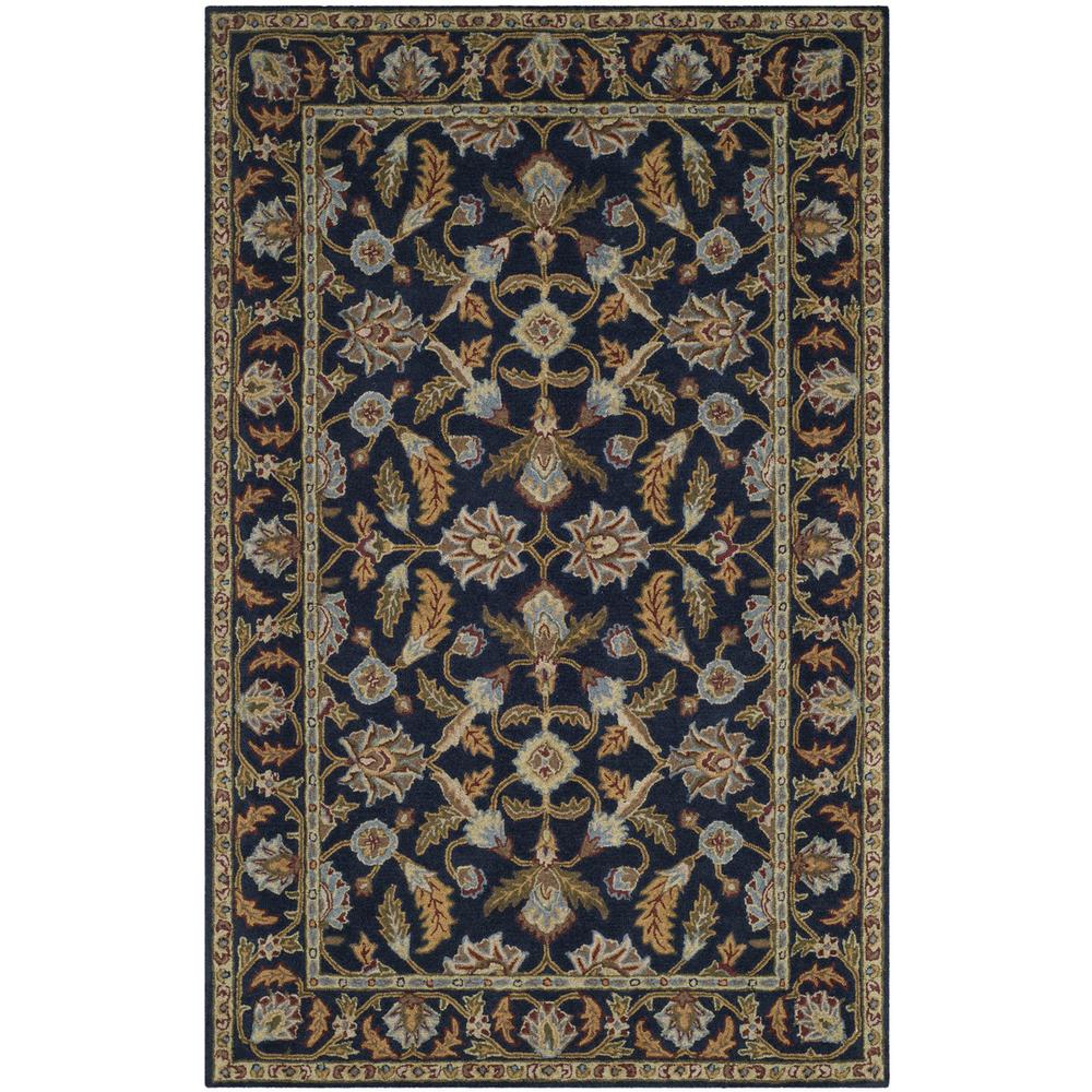 BLOSSOM, NAVY, 5' X 8', Area Rug. Picture 1