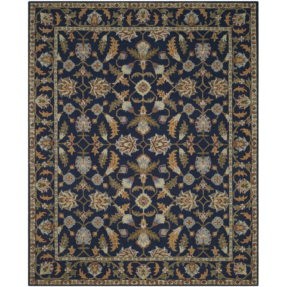 BLOSSOM, NAVY, 8' X 10', Area Rug. Picture 1