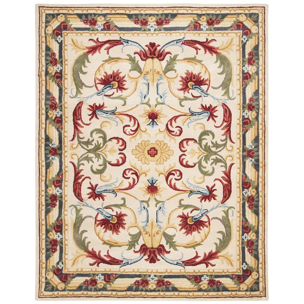BLOSSOM, IVORY / GREEN, 8' X 10', Area Rug. Picture 1