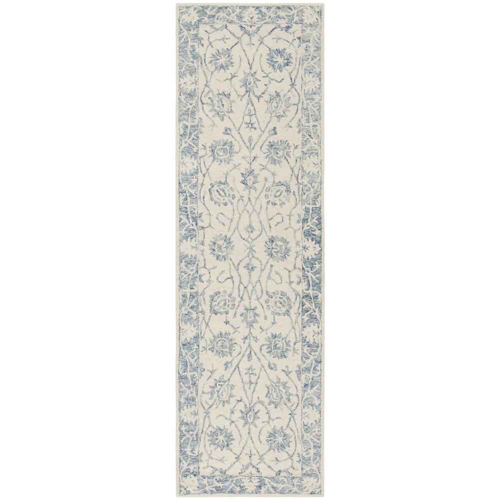 BLOSSOM, IVORY / BLUE, 2'-3" X 8', Area Rug, BLM351A-28. Picture 1