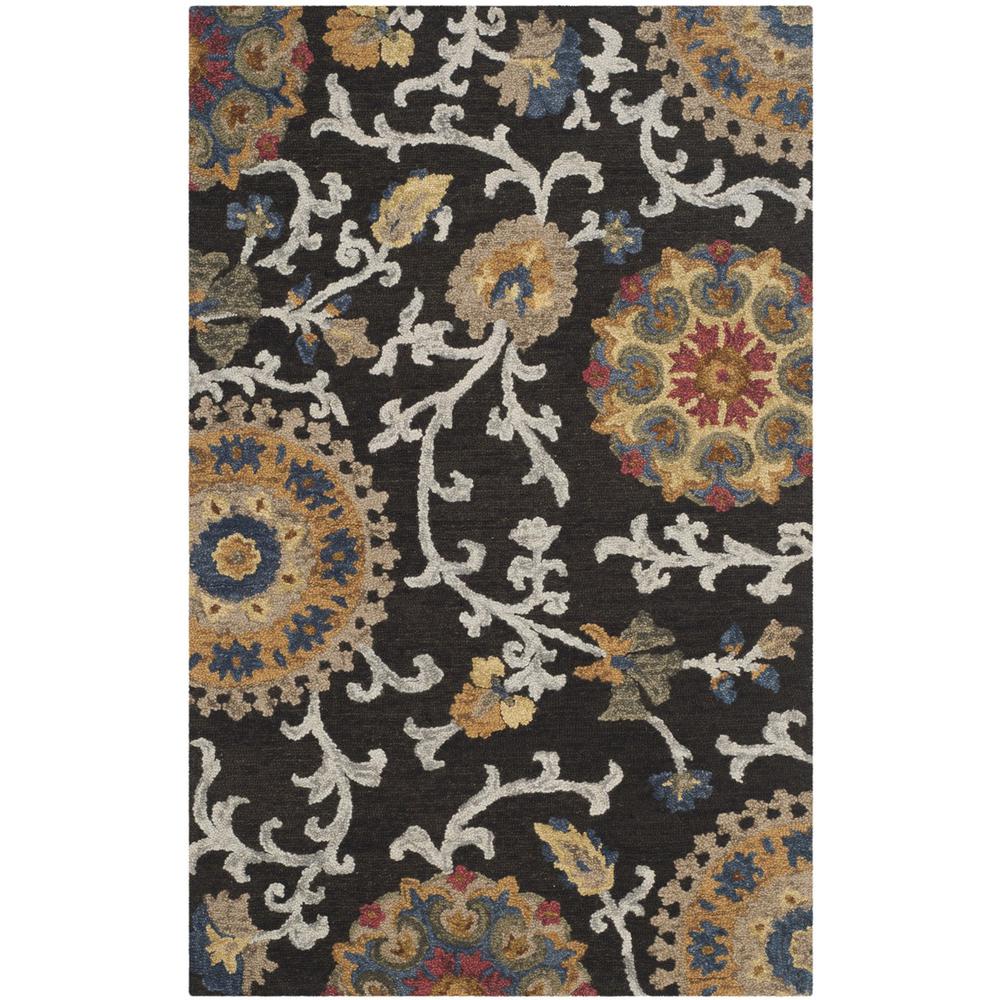 BLOSSOM, CHARCOAL / MULTI, 5' X 8', Area Rug, BLM401A-5. Picture 1