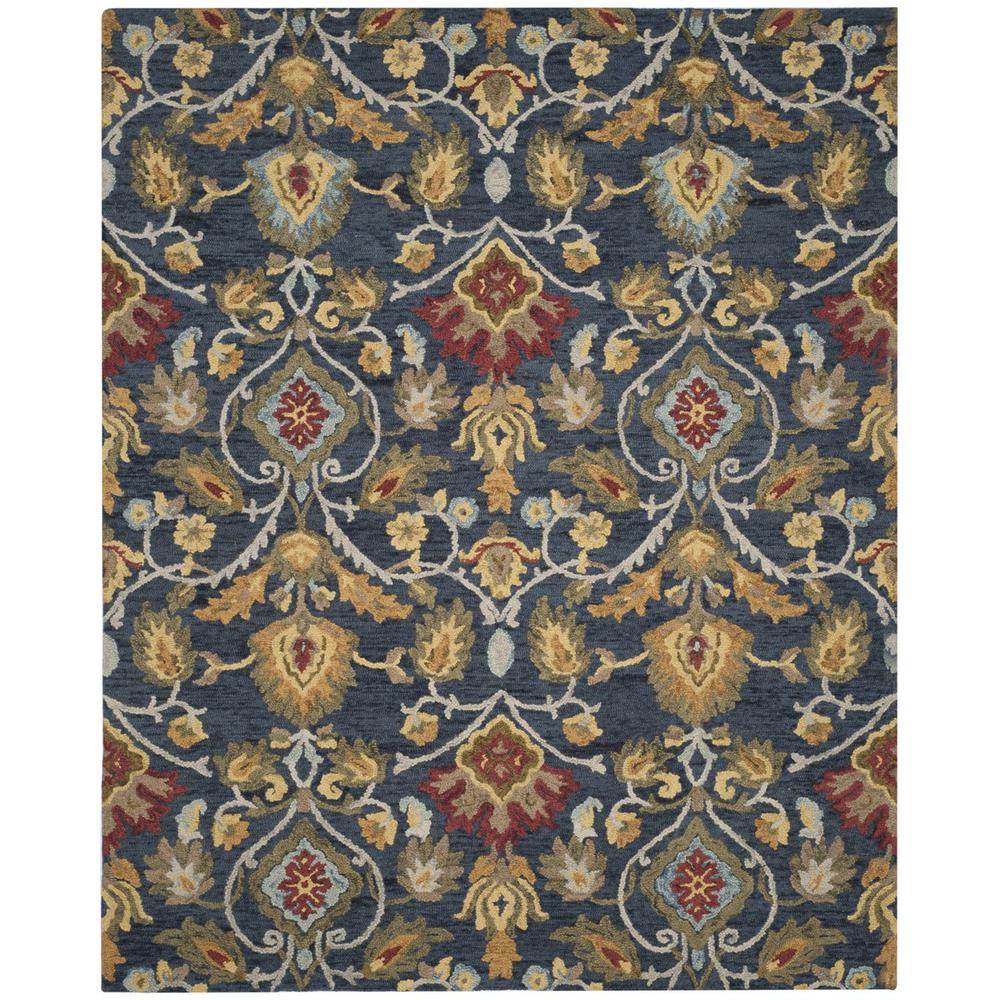 BLOSSOM, NAVY / MULTI, 8' X 10', Area Rug, BLM402A-8. Picture 1