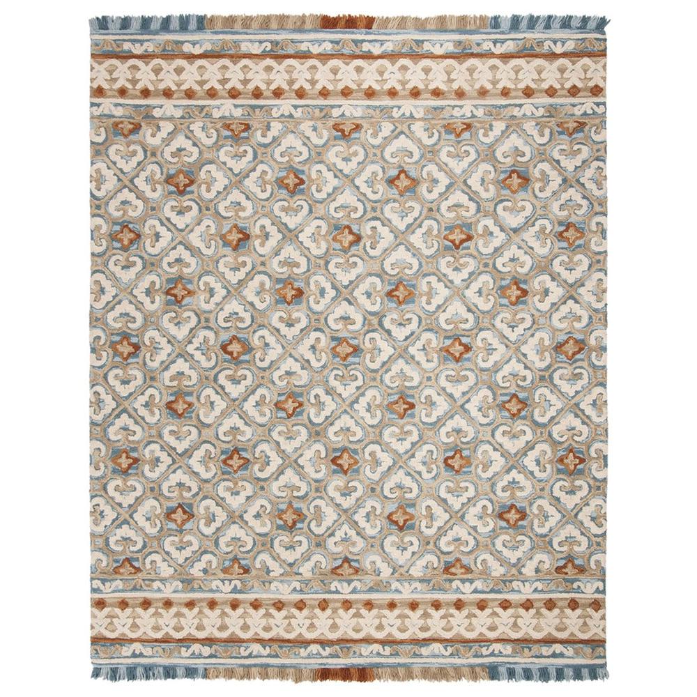 BLOSSOM, IVORY / BLUE, 8' X 10', Area Rug, BLM420B-8. Picture 1