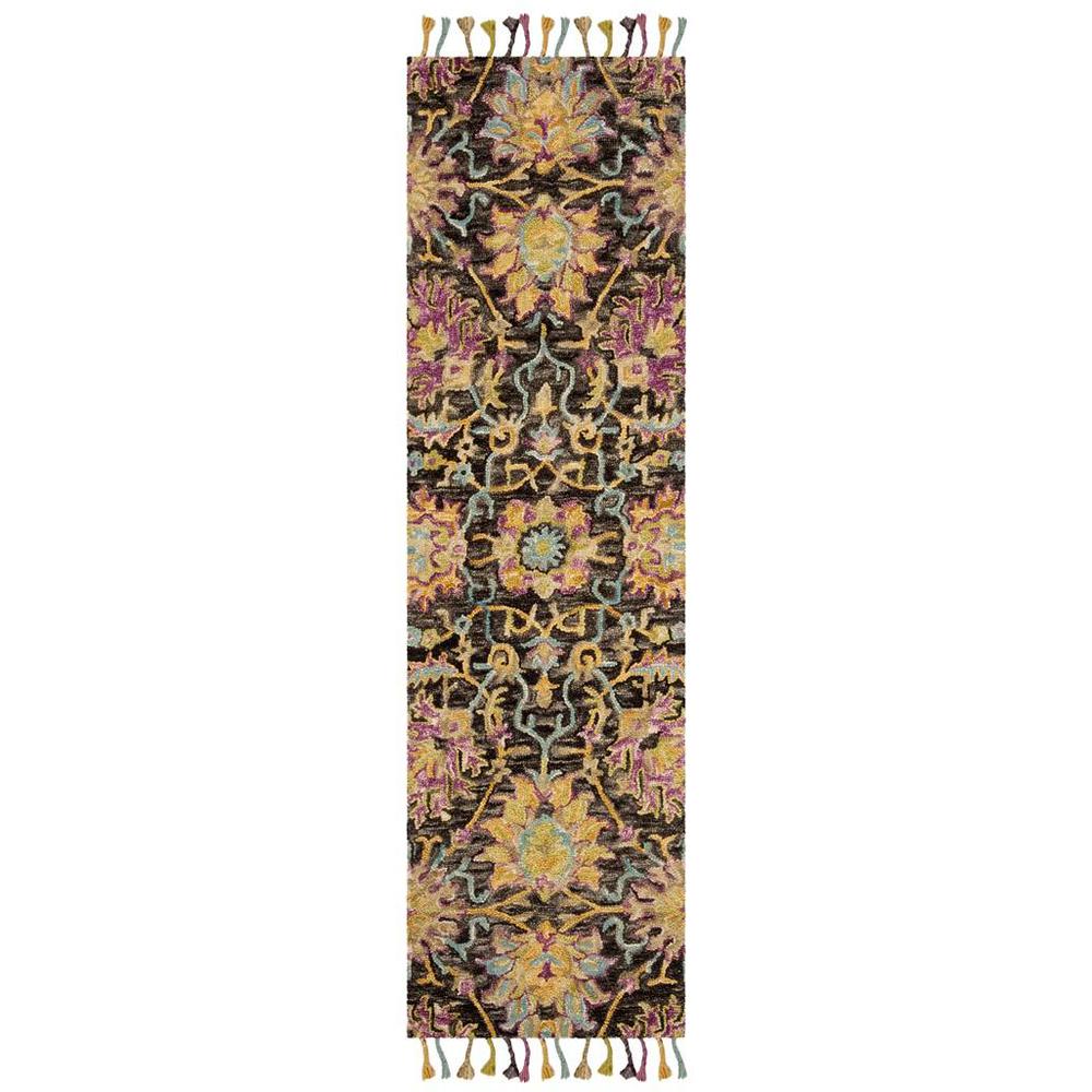 BLOSSOM, CHARCOAL / MULTI, 2'-3" X 8', Area Rug, BLM455A-28. Picture 1