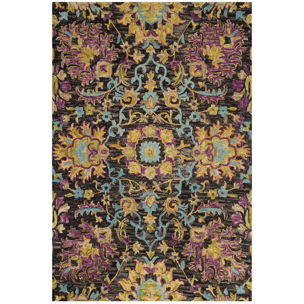 BLOSSOM, CHARCOAL / MULTI, 5' X 8', Area Rug, BLM455A-5. Picture 1