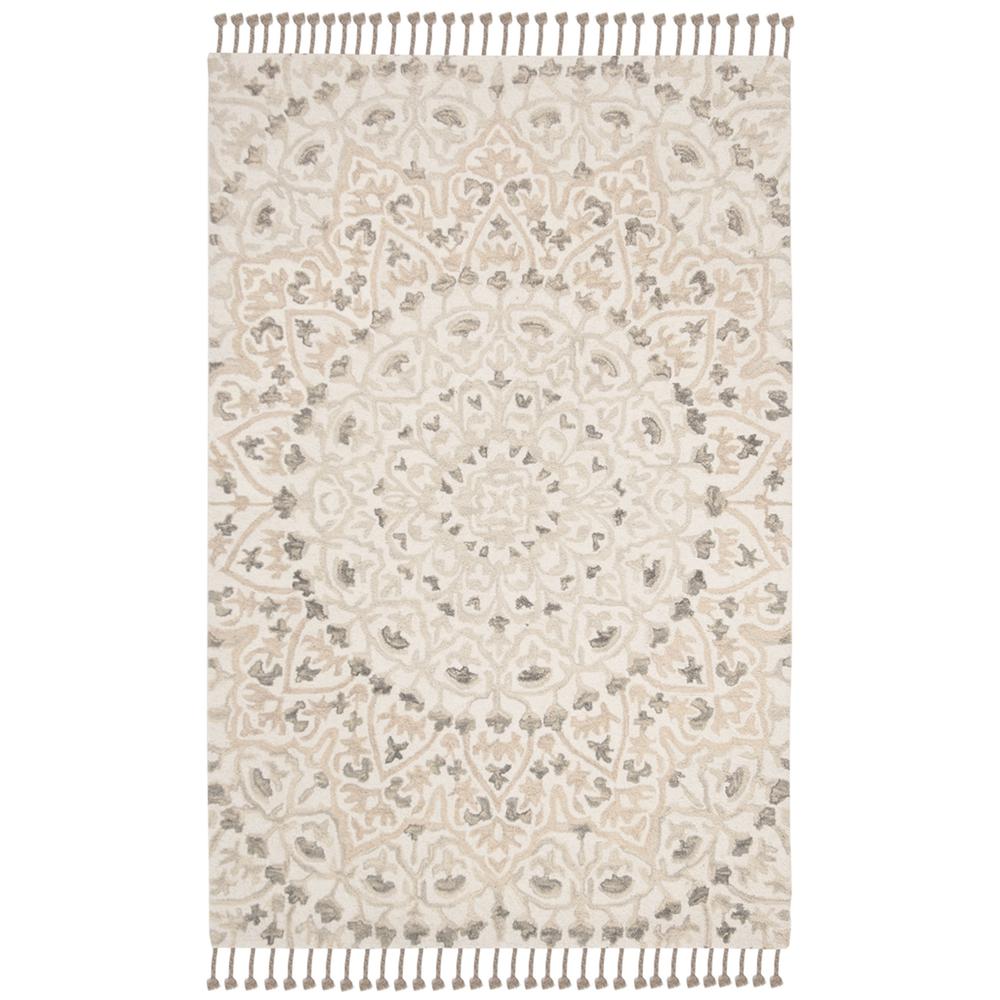 BLOSSOM, IVORY / TAUPE, 5' X 8', Area Rug. Picture 1