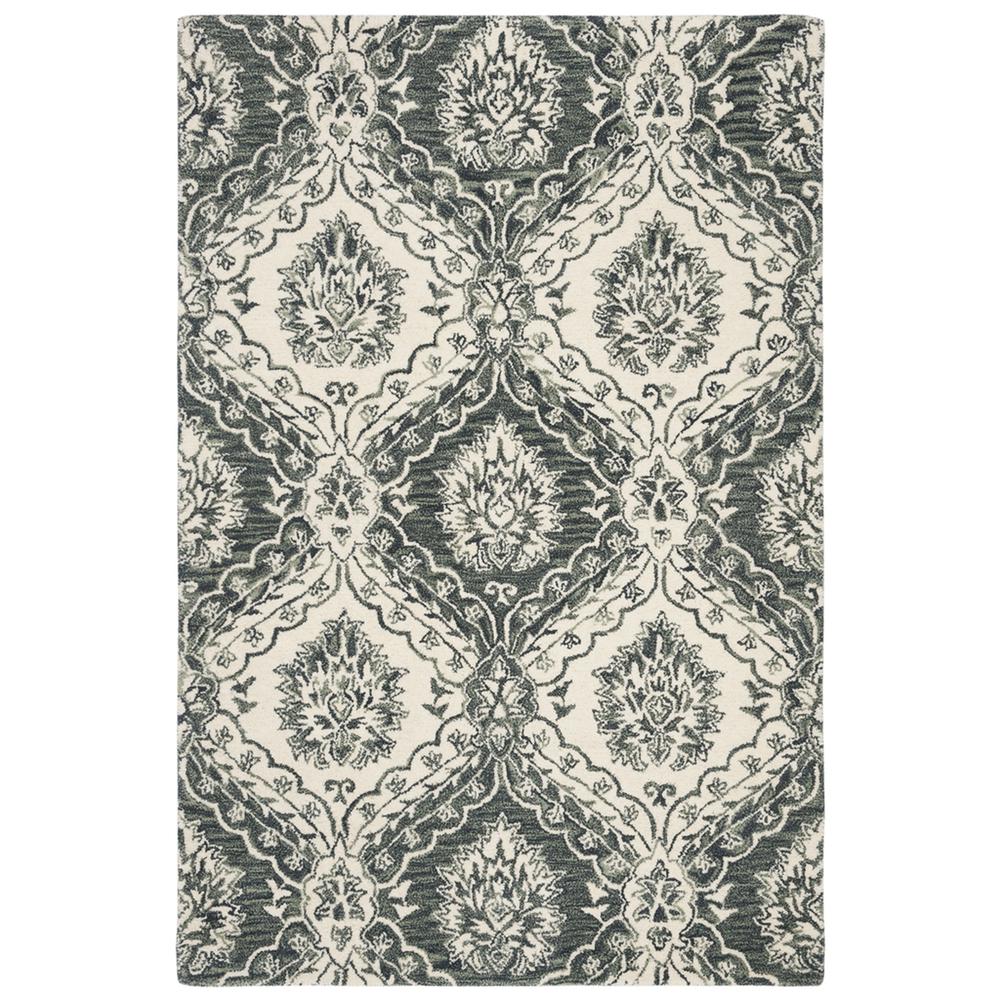 BLOSSOM, BLUE / IVORY, 4' X 6', Area Rug, BLM601M-4. Picture 1