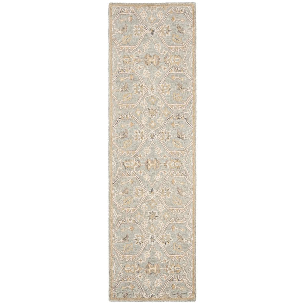 BLOSSOM, SLATE / BEIGE, 2'-3" X 8', Area Rug. Picture 1