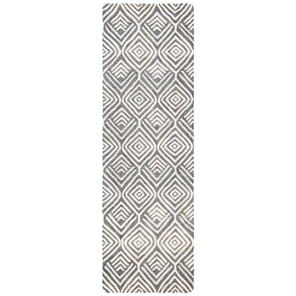 BLOSSOM, IVORY / GREY, 2'-3" X 8', Area Rug, BLM936G-28. Picture 1