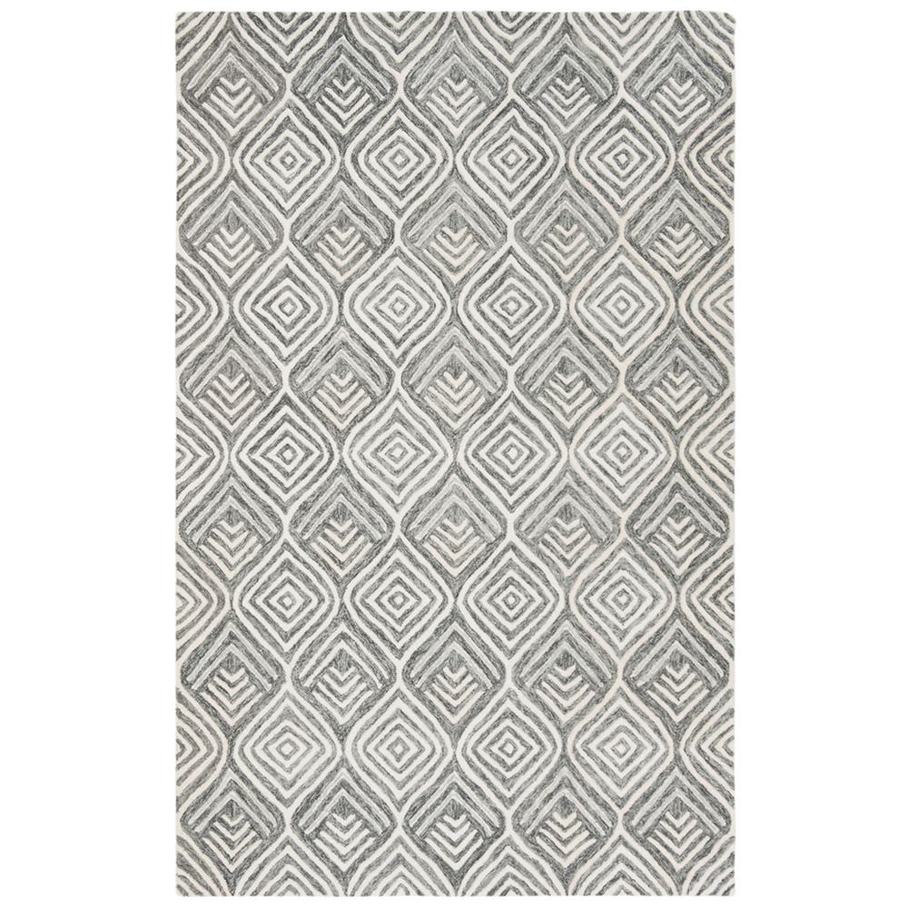 BLOSSOM, IVORY / GREY, 4' X 6', Area Rug, BLM936G-4. Picture 1