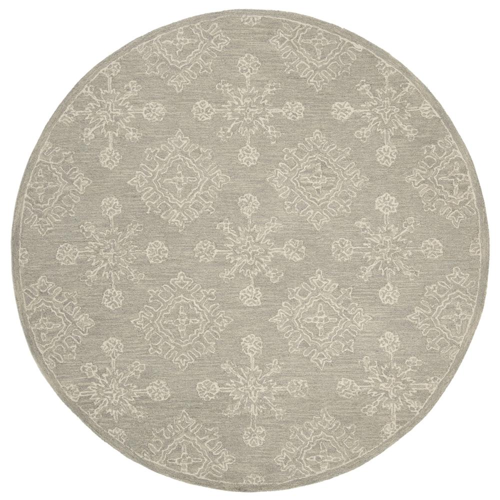 BLOSSOM, LIGHT BEIGE, 6' X 6' Round, Area Rug. Picture 1