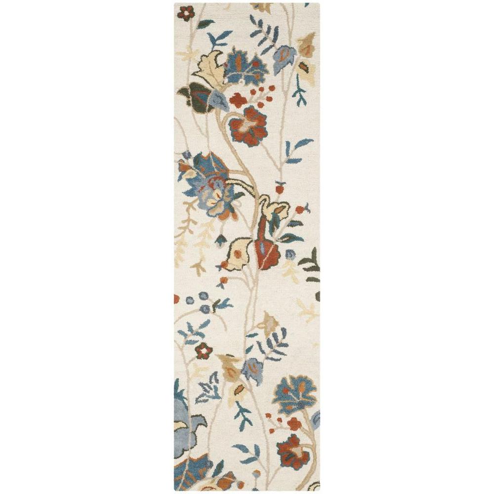 BLOSSOM, IVORY / BLUE, 2'-3" X 8', Area Rug, BLM975A-28. Picture 1