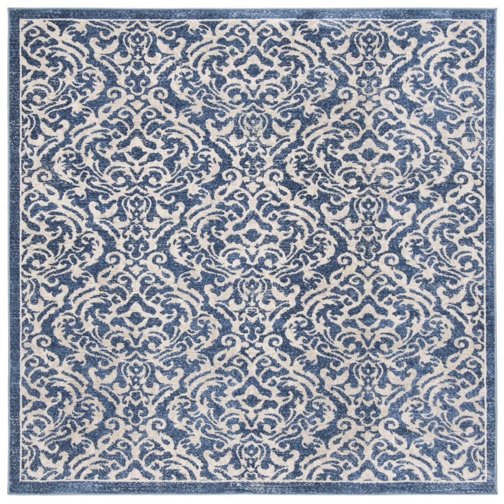 BRENTWOOD, NAVY / CREME, 6'-7" X 6'-7" Square, Area Rug, BNT810N-7SQ. Picture 1