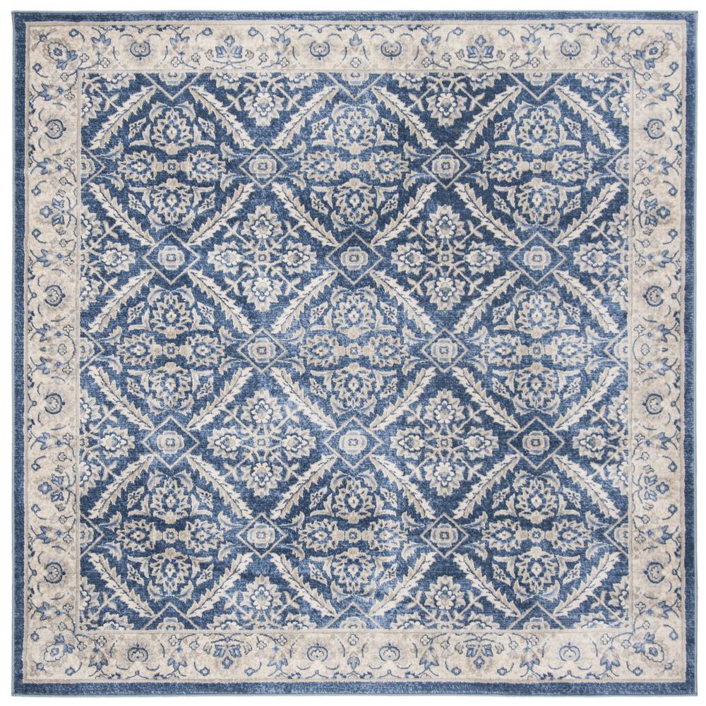 BRENTWOOD, NAVY / CREME, 6'-7" X 6'-7" Square, Area Rug, BNT863N-7SQ. Picture 1