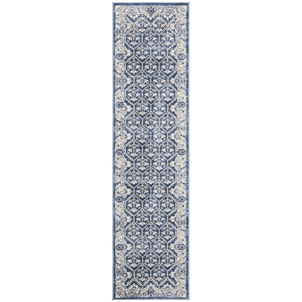 BRENTWOOD, NAVY / LIGHT GREY, 2' X 8', Area Rug, BNT869M-28. Picture 1