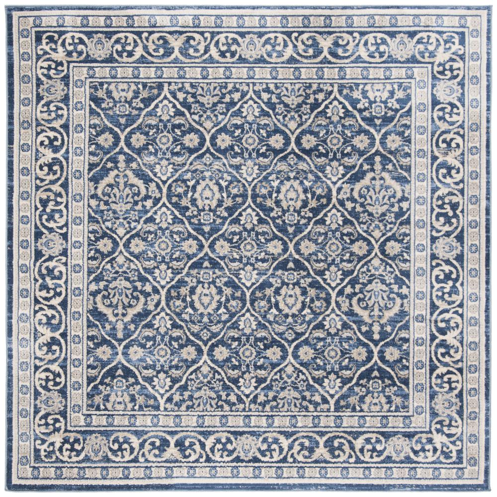 BRENTWOOD, NAVY / LIGHT GREY, 6'-7" X 6'-7" Square, Area Rug, BNT870M-7SQ. Picture 1