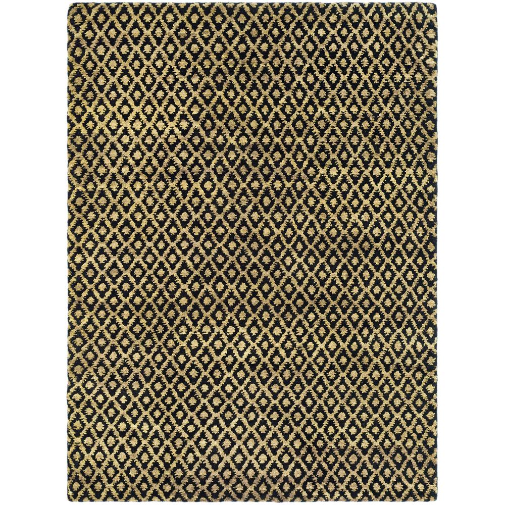BOHEMIAN, BLACK / GOLD, 6' X 9', Area Rug. Picture 1