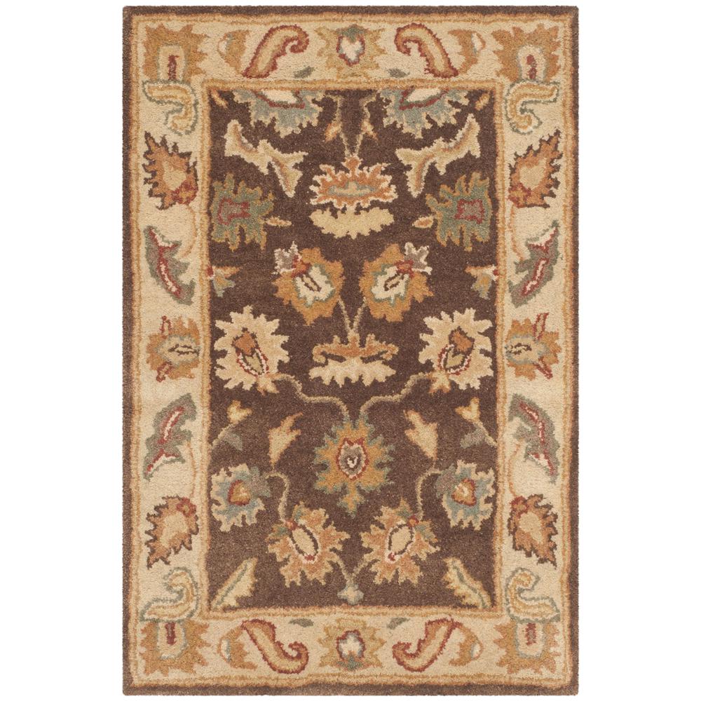 BERGAMA, BROWN / IVORY, 2' X 3', Area Rug. Picture 1