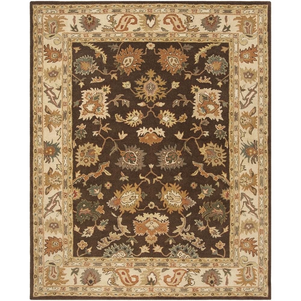 BERGAMA, BROWN / IVORY, 9'-6" X 13'-6", Area Rug. Picture 1