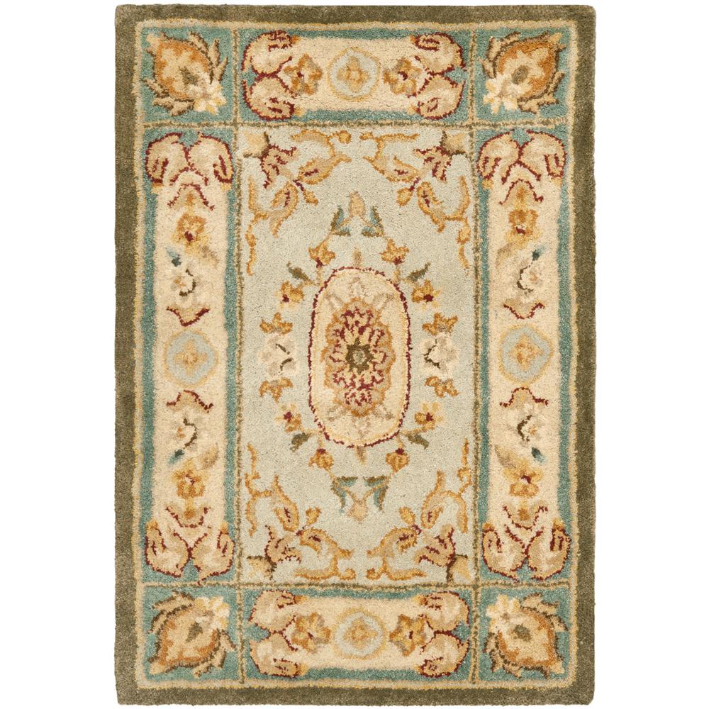 BERGAMA, LIGHT BLUE / IVORY, 2' X 3', Area Rug, BRG174A-2. Picture 1