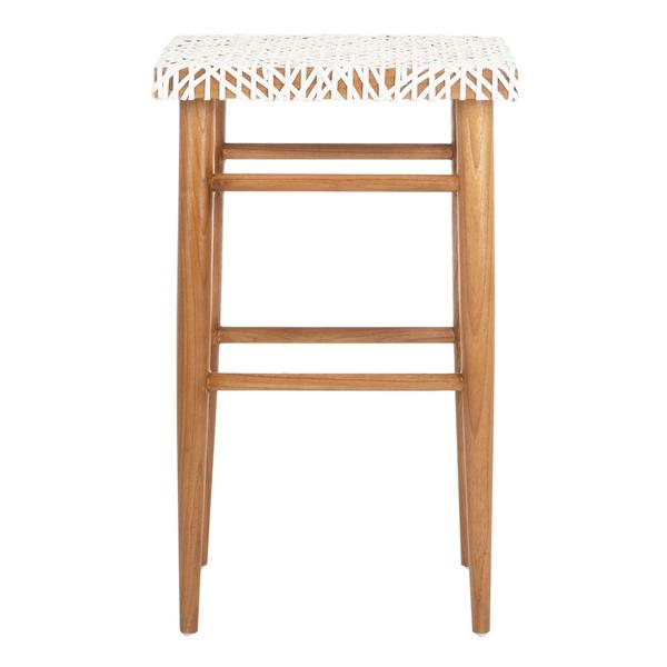KALEO WOVEN LEATHER BARSTOOL. The main picture.