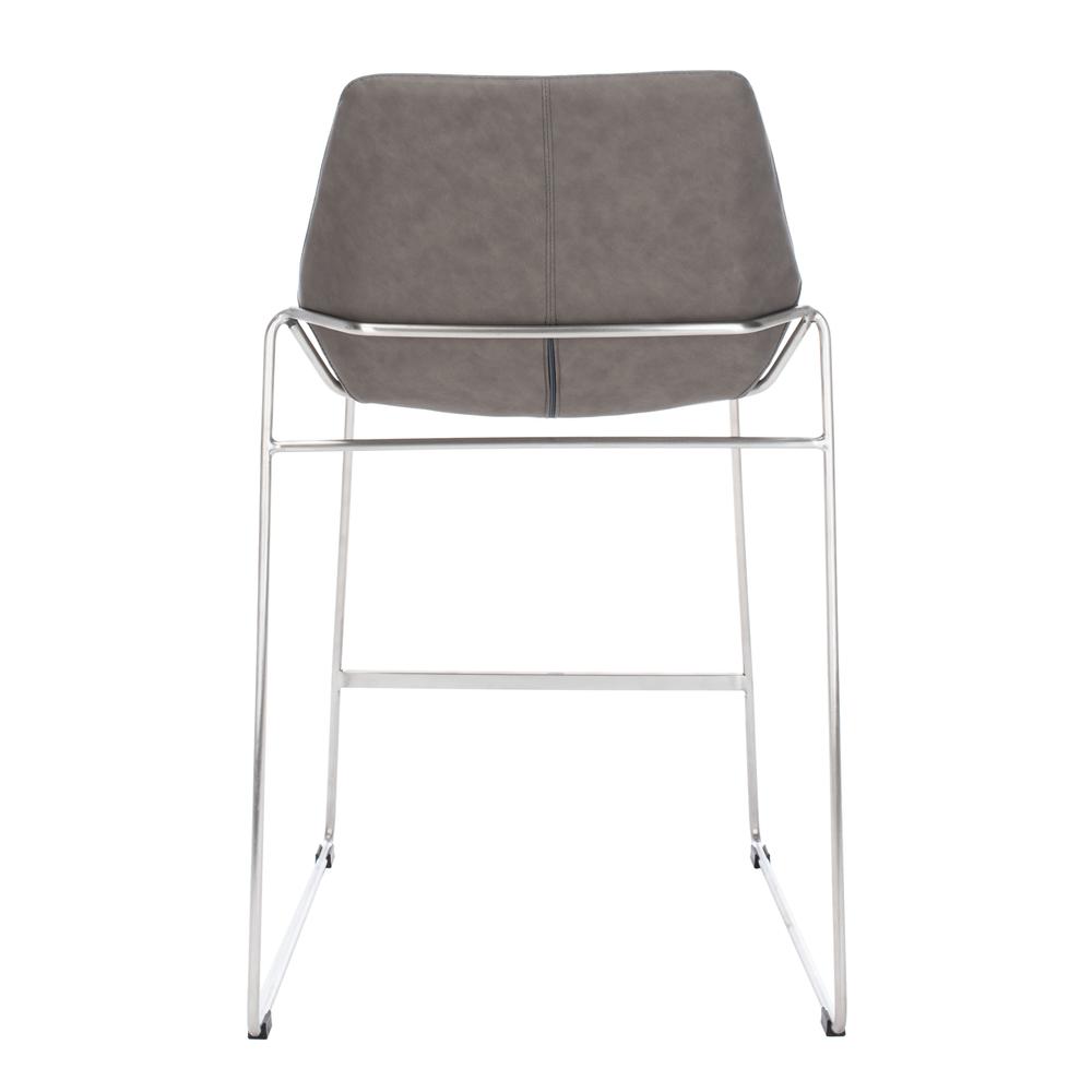 Alexis Mid Century Counter Stool, Matte Ash Grey. Picture 2