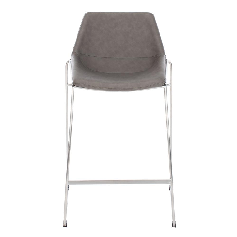 Alexis Mid Century Counter Stool, Matte Ash Grey. Picture 1