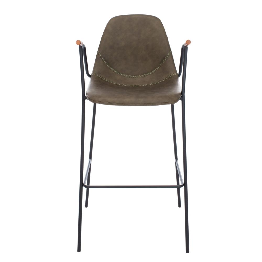 Tanner Mid Century Barstool, Olive. Picture 1