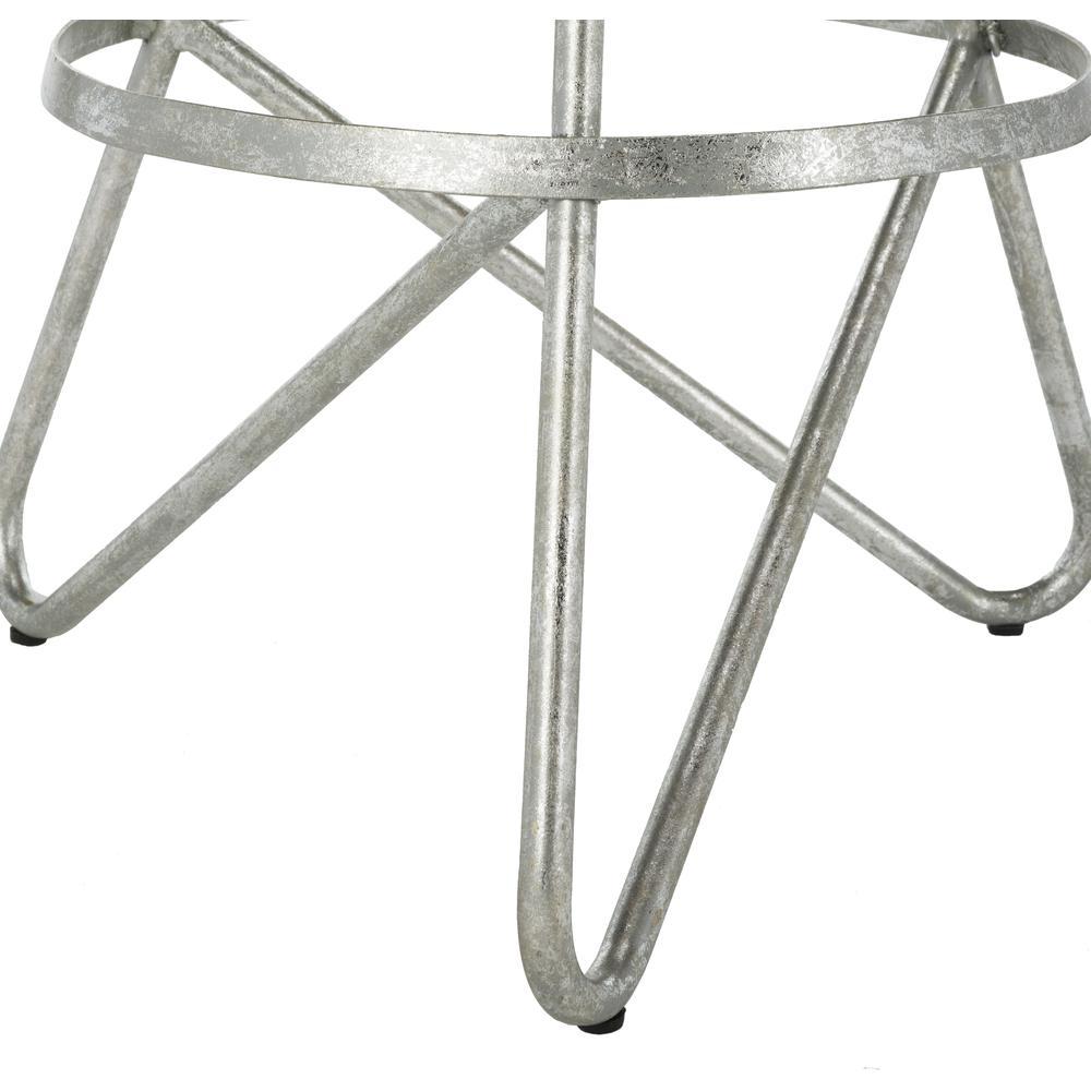 Galexia Bar Stool, Silver Leaf. Picture 3