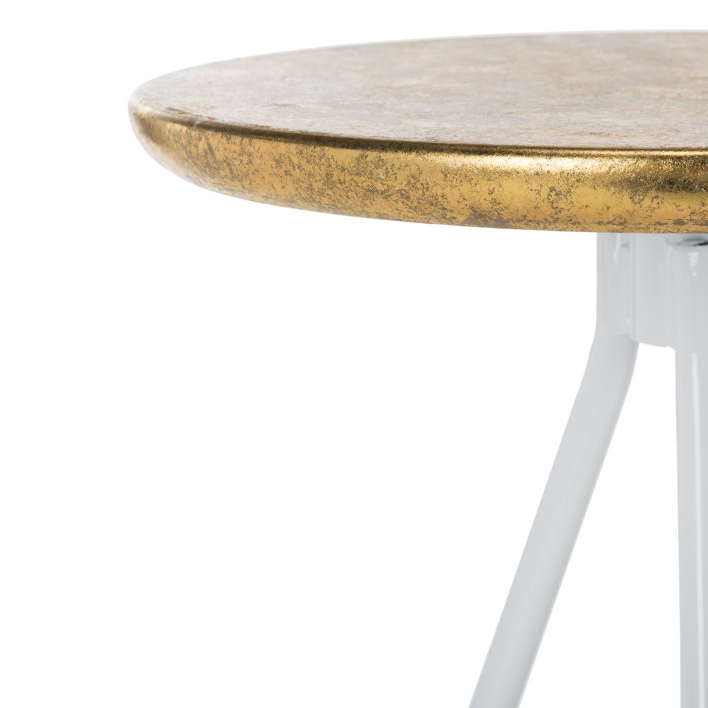 Galexia Bar Stool, White/Gold Top. Picture 2