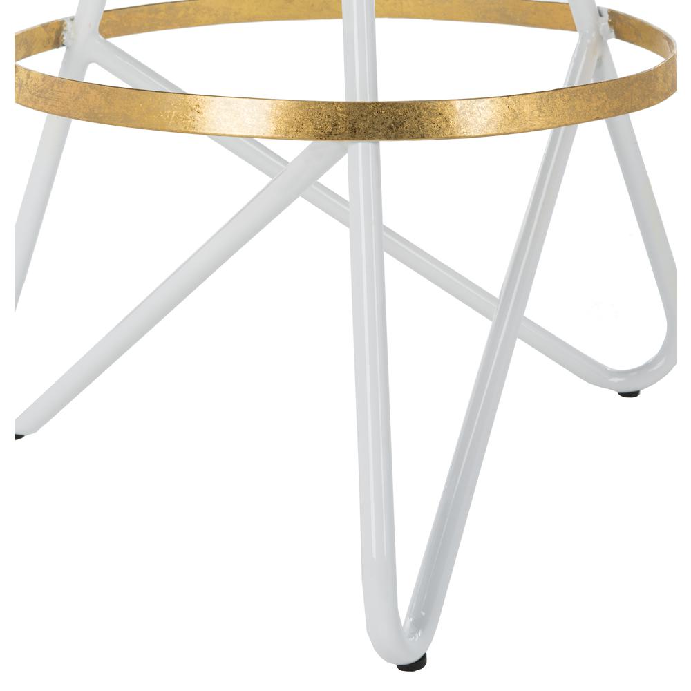 Galexia Bar Stool, White/Gold Top. Picture 3