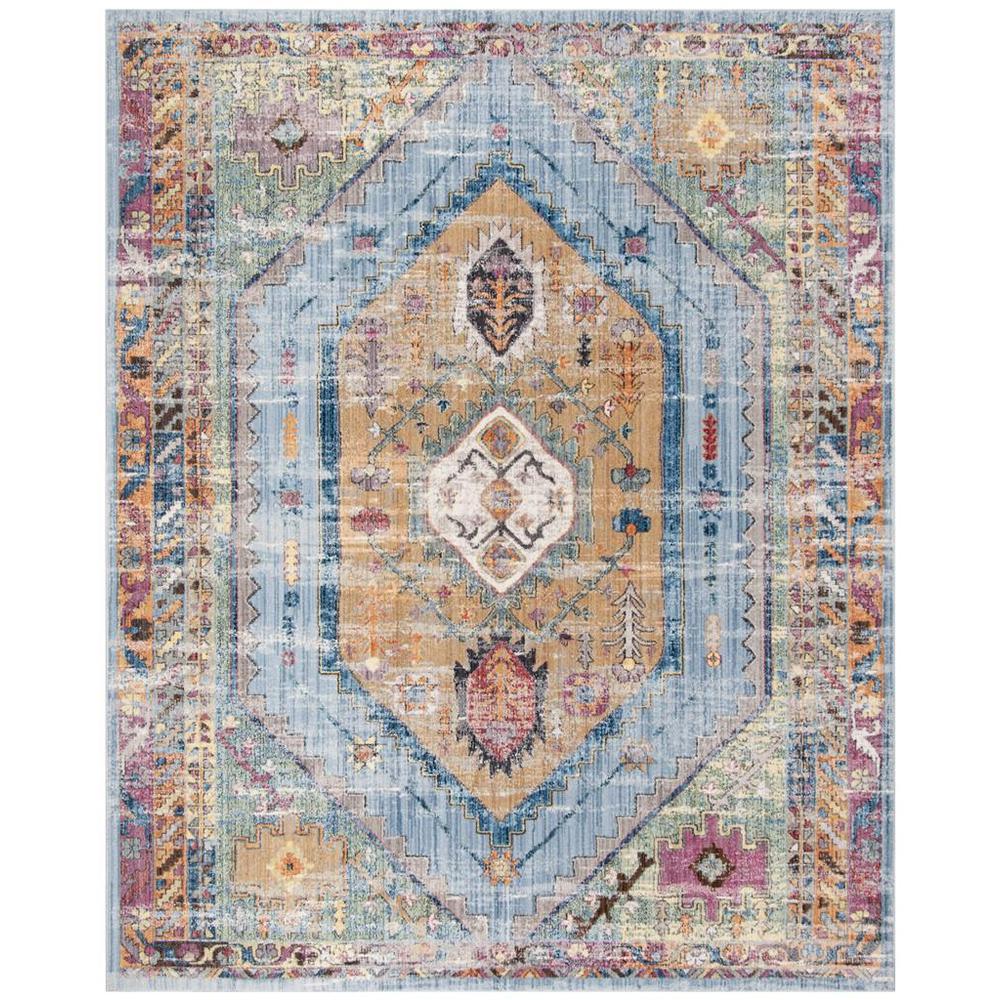 BRISTOL, BLUE / CAMEL, 11' X 16' RECTANGLE, Area Rug. The main picture.