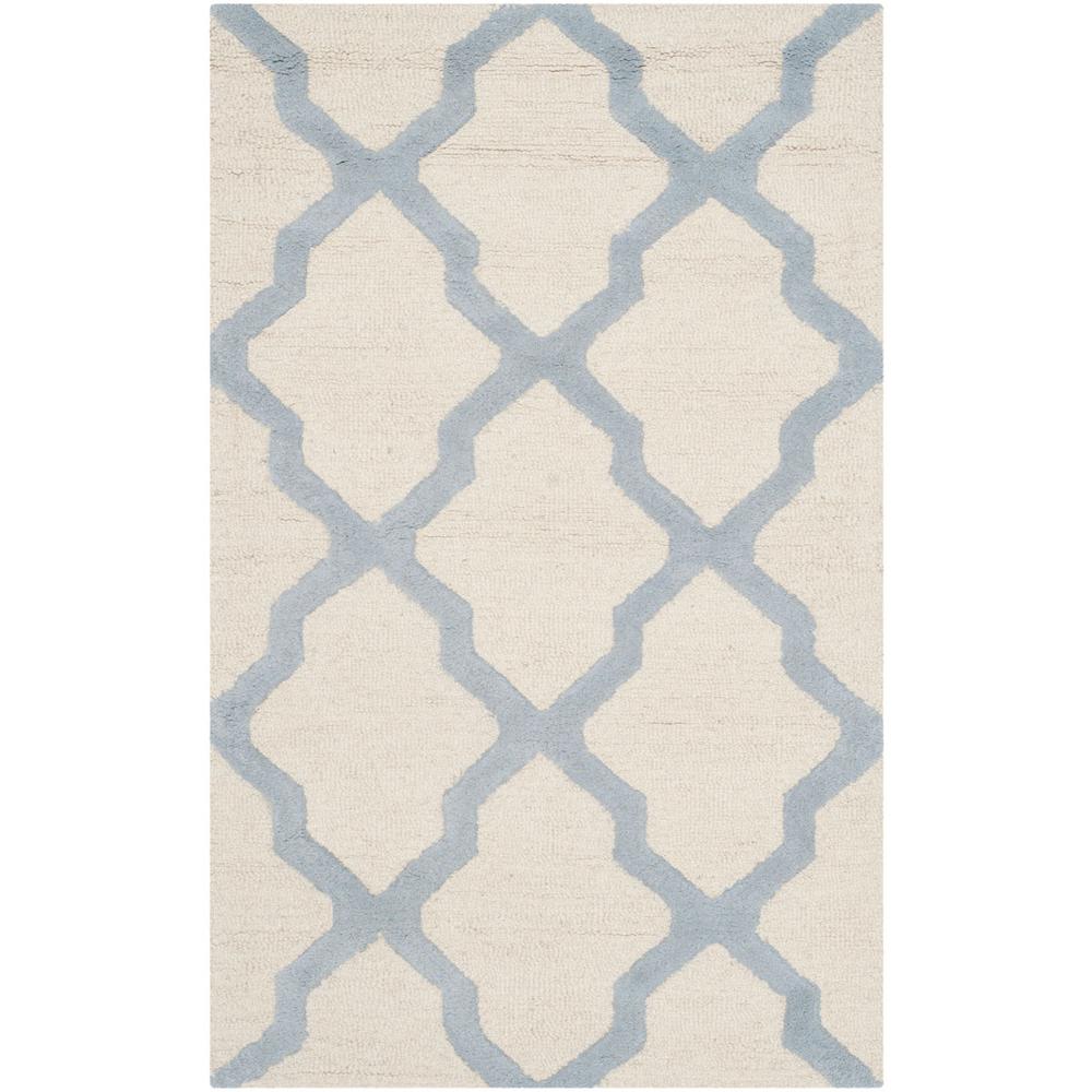 CAMBRIDGE, IVORY / LIGHT BLUE, 2'-6" X 10', Area Rug, CAM121F-210. The main picture.