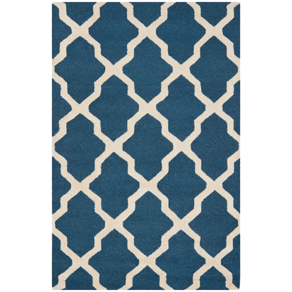 CAMBRIDGE, NAVY BLUE / IVORY, 4' X 6', Area Rug, CAM121G-4. Picture 1