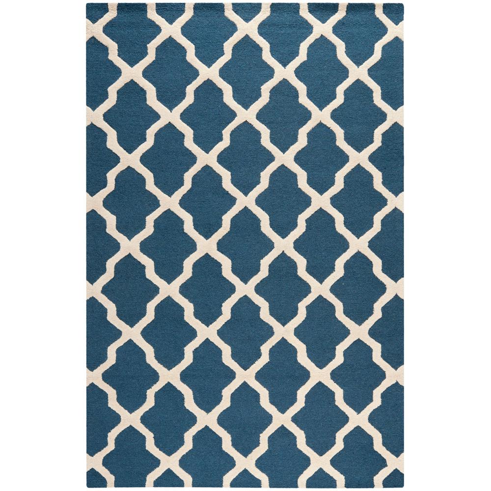 CAMBRIDGE, NAVY BLUE / IVORY, 6' X 9', Area Rug, CAM121G-6. Picture 1
