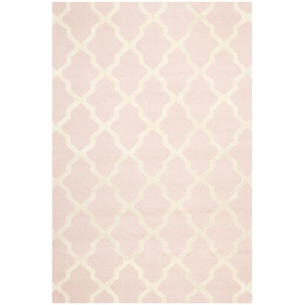CAMBRIDGE, LIGHT PINK / IVORY, 5' X 8', Area Rug, CAM121M-5. The main picture.