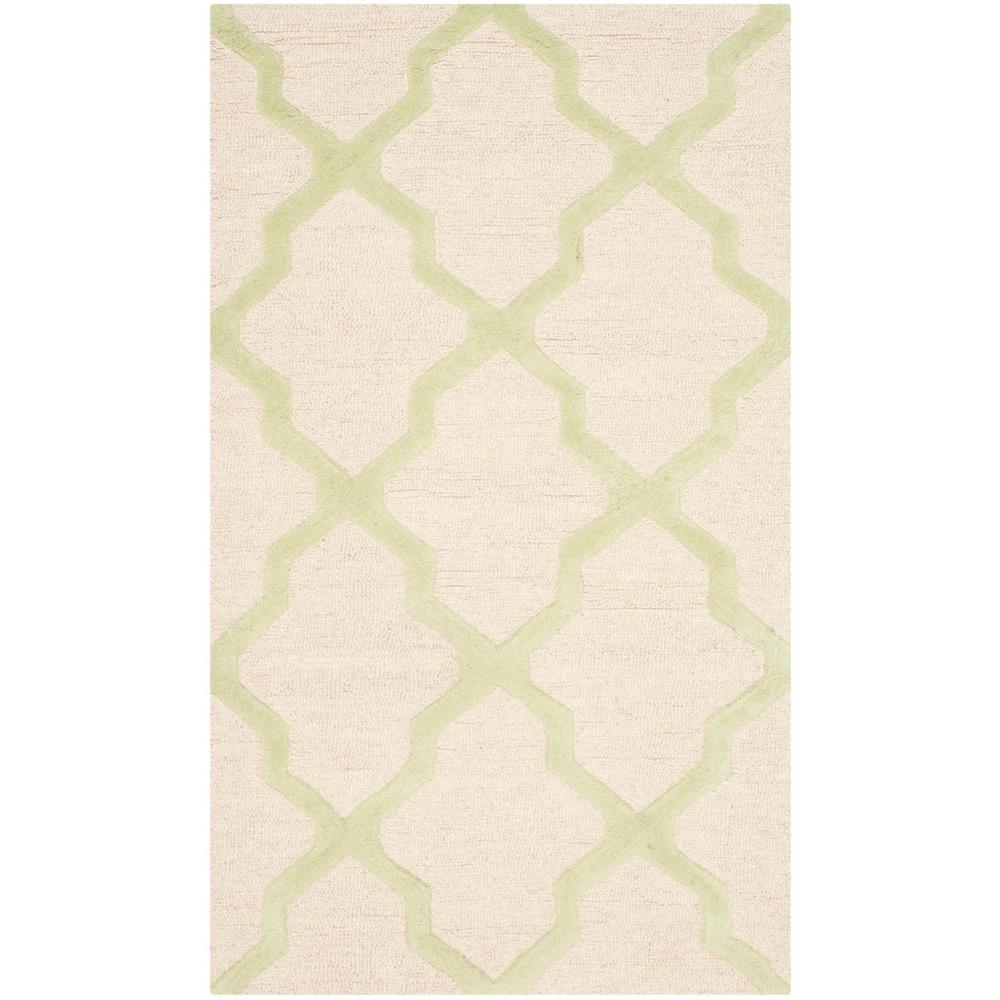 CAMBRIDGE, IVORY / LIGHT GREEN, 3' X 5', Area Rug. The main picture.