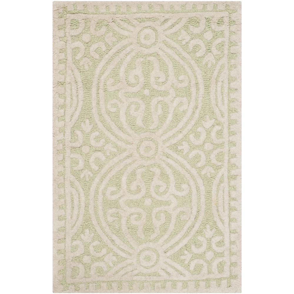 CAMBRIDGE, LIGHT GREEN / IVORY, 2' X 3', Area Rug, CAM123B-2. Picture 1