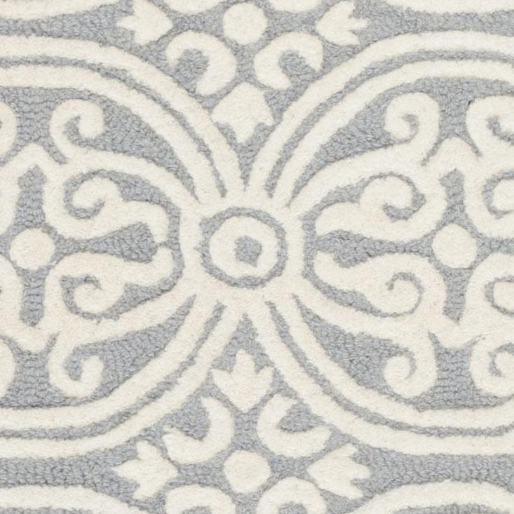 CAMBRIDGE, SILVER / IVORY, 2'-6" X 10', Area Rug, CAM123D-210. Picture 2