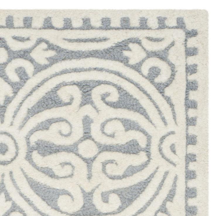 CAMBRIDGE, SILVER / IVORY, 2'-6" X 10', Area Rug, CAM123D-210. Picture 1